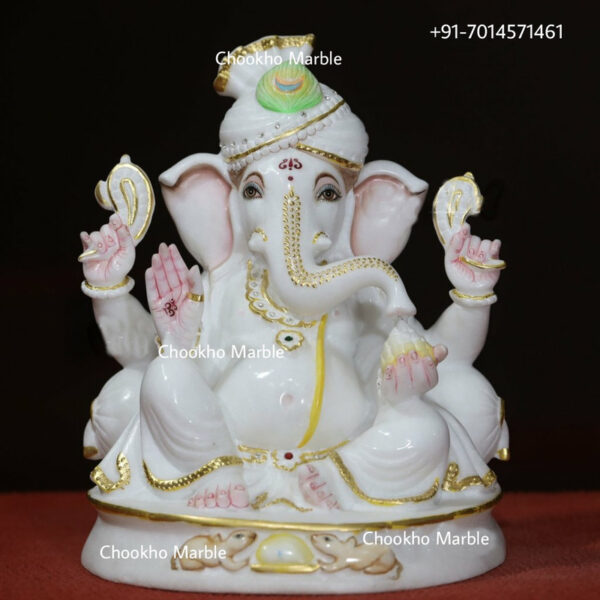 White Marble Ganesh Ji,