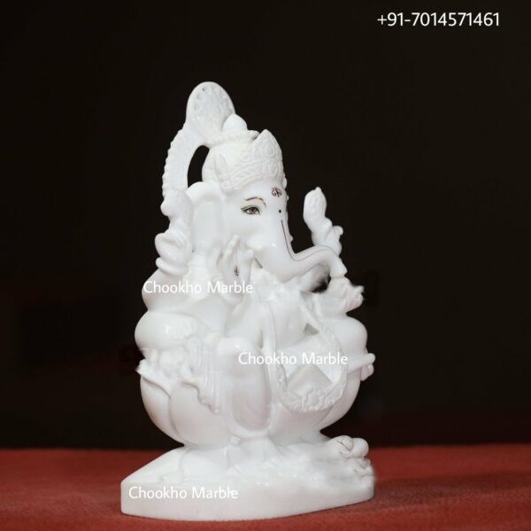 Pure White Marble Ganesh Statue