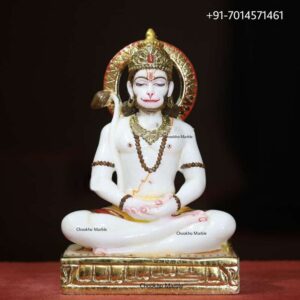 Hanuman White Marble Statues