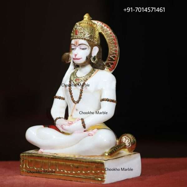 Hanuman White Marble Statues