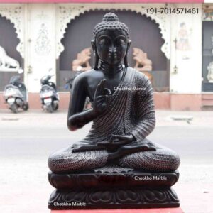 Black Marble Buddha Statue