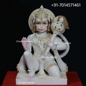 White Marble Hanuman Ji Statue