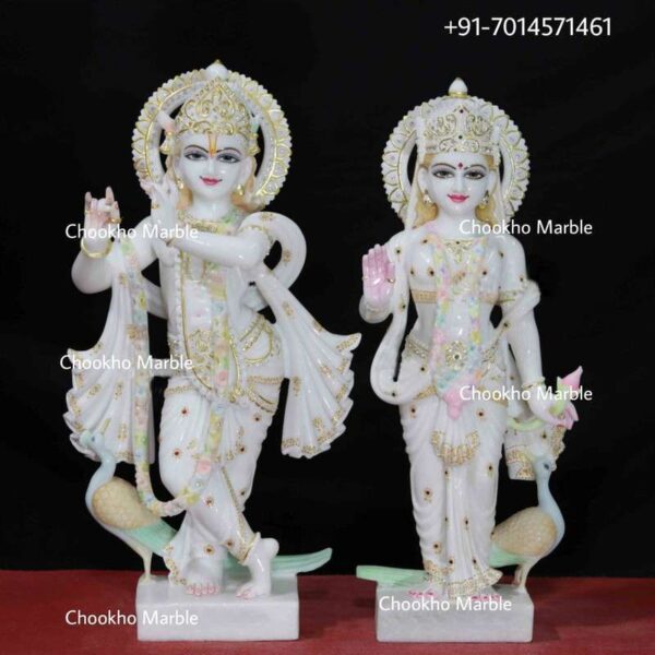 Marble Radha Krishna Statue