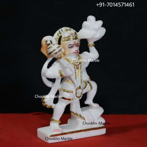 Marble Standing Hanuman Statue