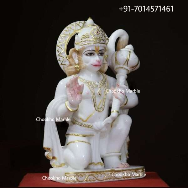 White Makrana Marble Hanuman Statue